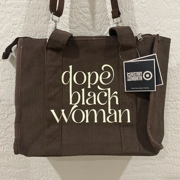Dope Black Woman Brown Tote Bag - - Picture 5 of 10